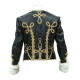 Leather Hussars Jacket with Gold Frogging
