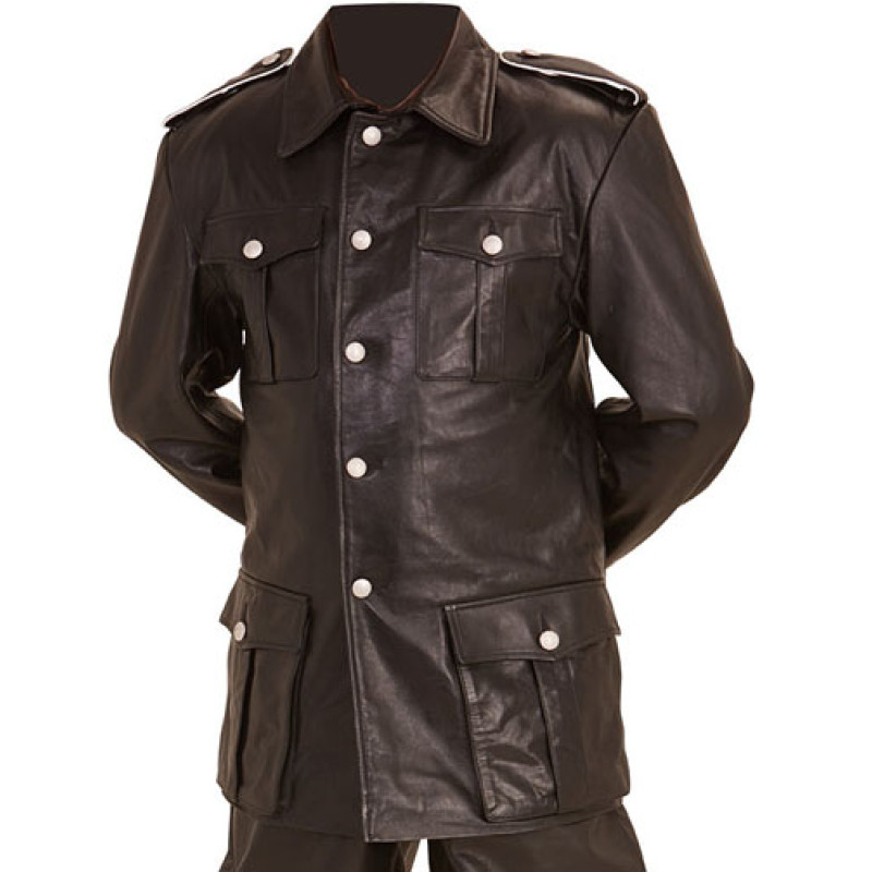 WW2 German style M36 leather tunic BROWN