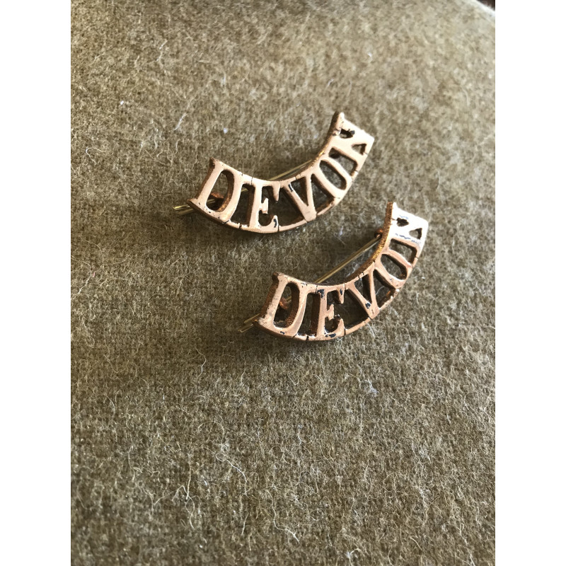 Devon shoulder titles WW1 