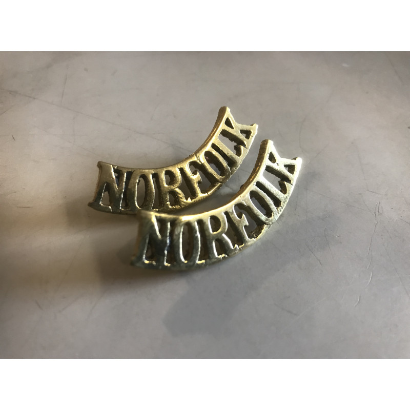 Norfolk shoulder titles WW1 