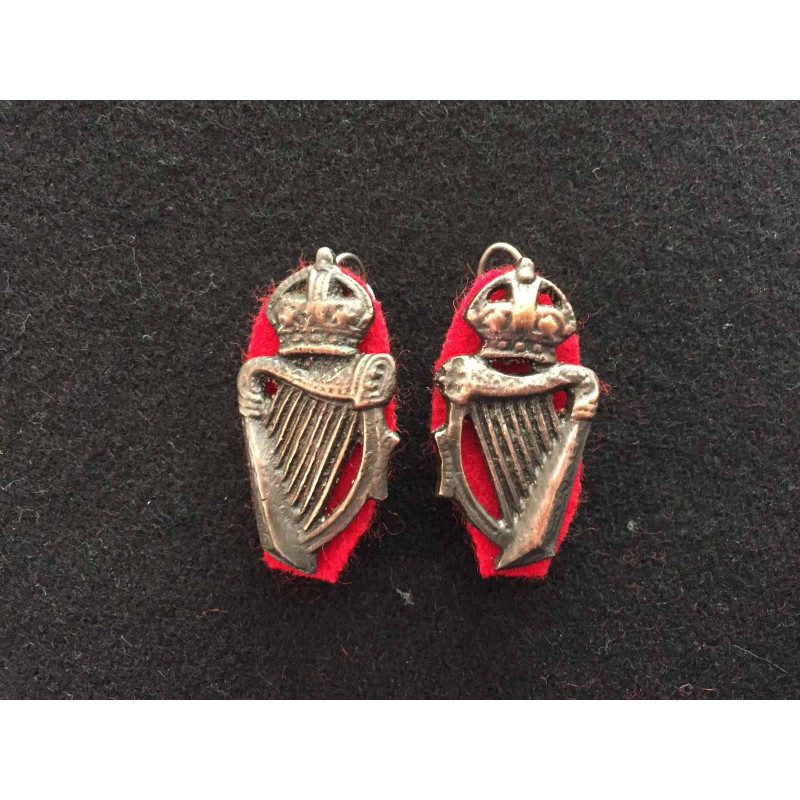 Auxie Royal Irish Constabulary collar insignia - repro