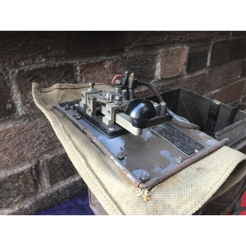 MILITARY PROP HIRE - WW2 British Army Morse code key and lamp