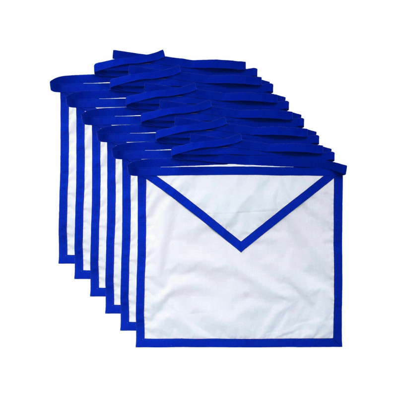 Masonic Blue Lodge White Cotton Duck Cloth Member Aprons