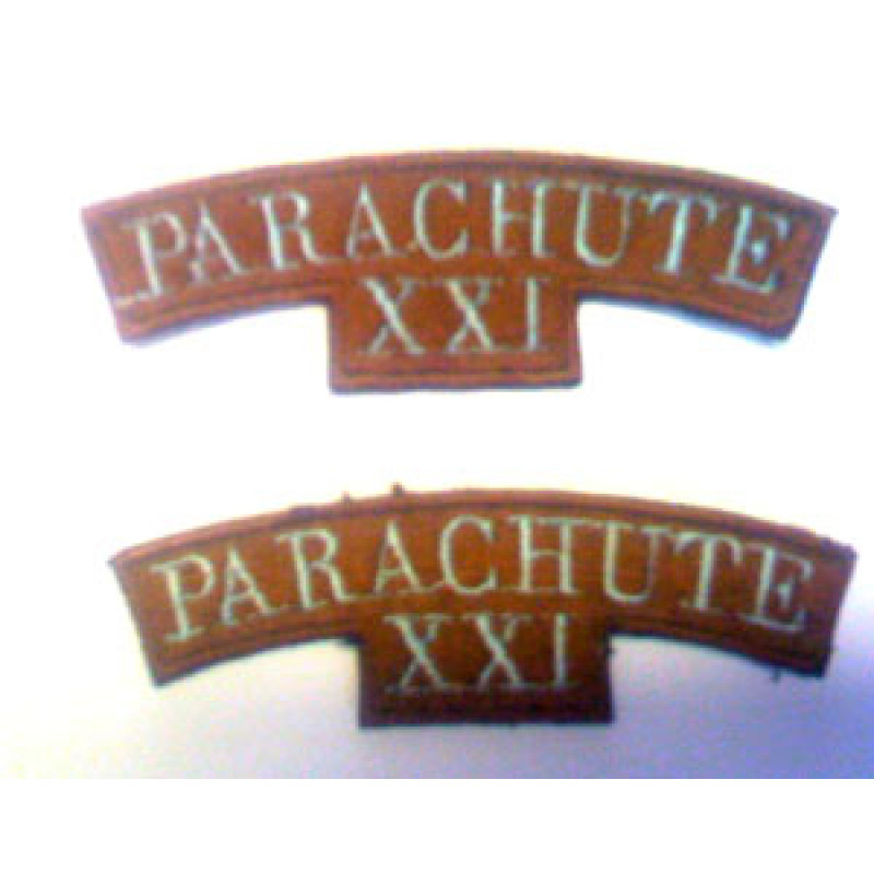 21st Parachute Shoulder Titles - 1 Pair