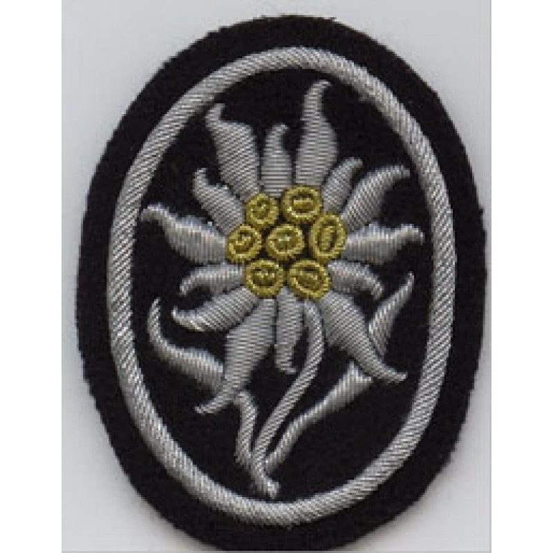 Waffen SS Edelweiss Officers Sleeve Badge