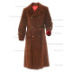 German SENIOR Officers Great Coat SUEDE - WW2 German Leather Coat