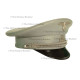 SS m32 tricot visor in leather  - WW2 German officers cap - GREY