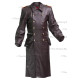 German SENIOR Officers leather Great Coat BROWN - WW2 German Leather Coat