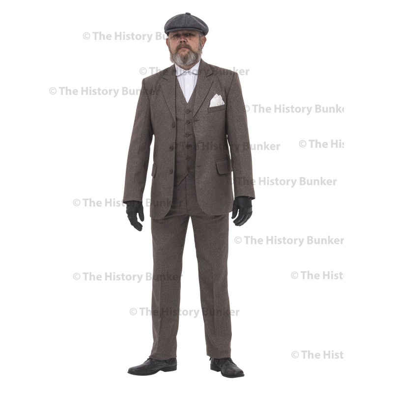  Edwardian Mens Suit - BROWN - peaky blinders suit