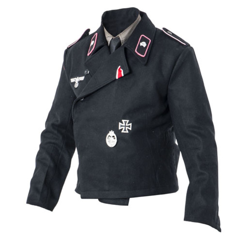 WW2 German Army Panzer wrap tunic with insignia