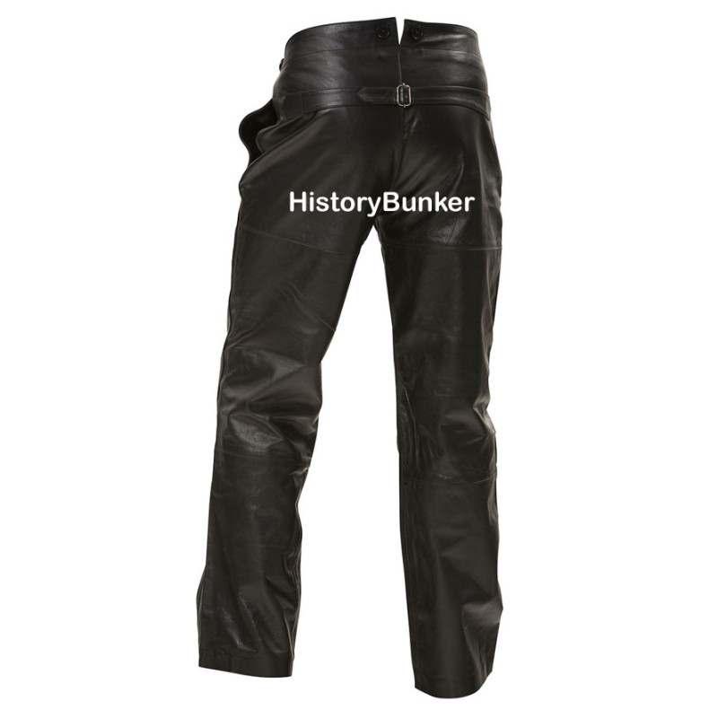 WW2 German U boat Kriegsmarine Black leather trousers