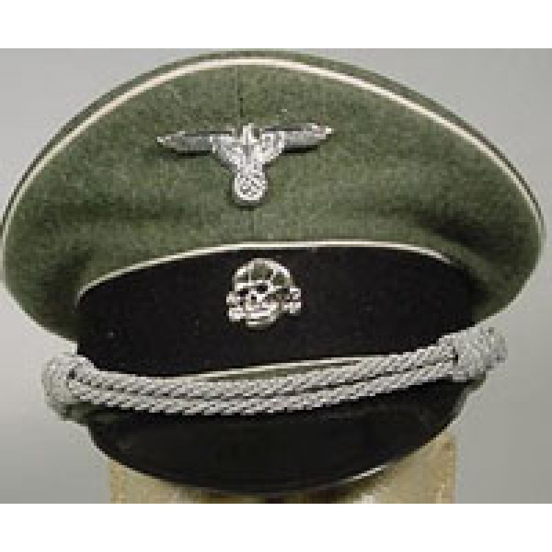 SS Officers Field Grey Visor Cap