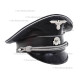 SS m32 tricot visor in leather  - WW2 German officers cap