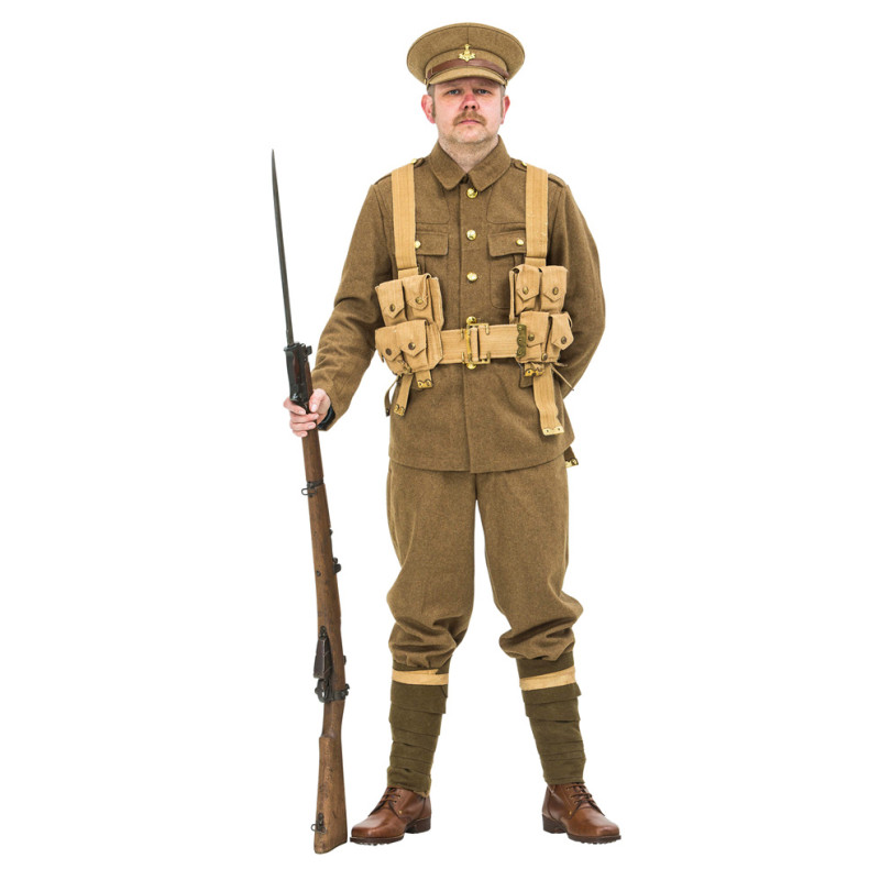 WW1 British Army Soldiers Uniform 1914 with webbing - world war one army uniforms
